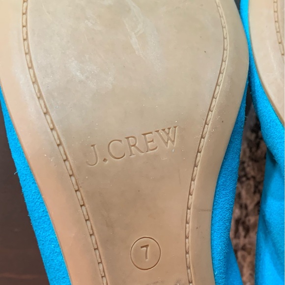 J. Crew Cece Turquoise Ballet Flats Size 7 - Picture 8 of 11